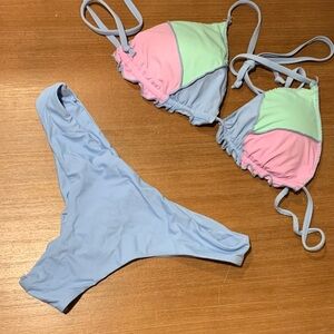 Ardene Pastel Colorblock Bikini Set